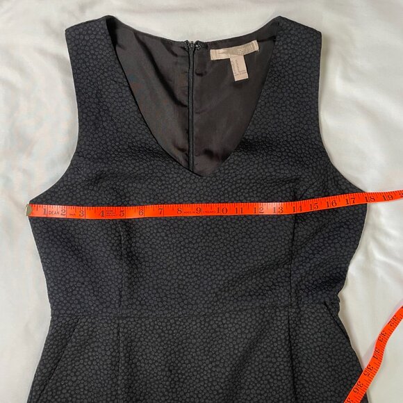 Forever 21 Pebble Texture Sheath Dress Black Sleeveless V Neck Size M - Picture 6 of 11
